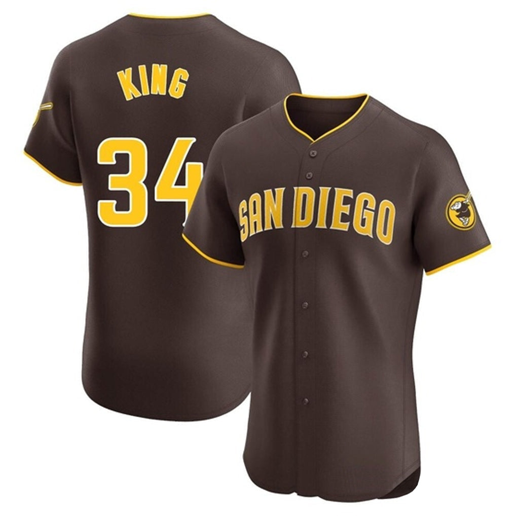 Davalo S.Diego Padres #34 Michael King Player Brown Home Limited Elite Stitched Jerseys
