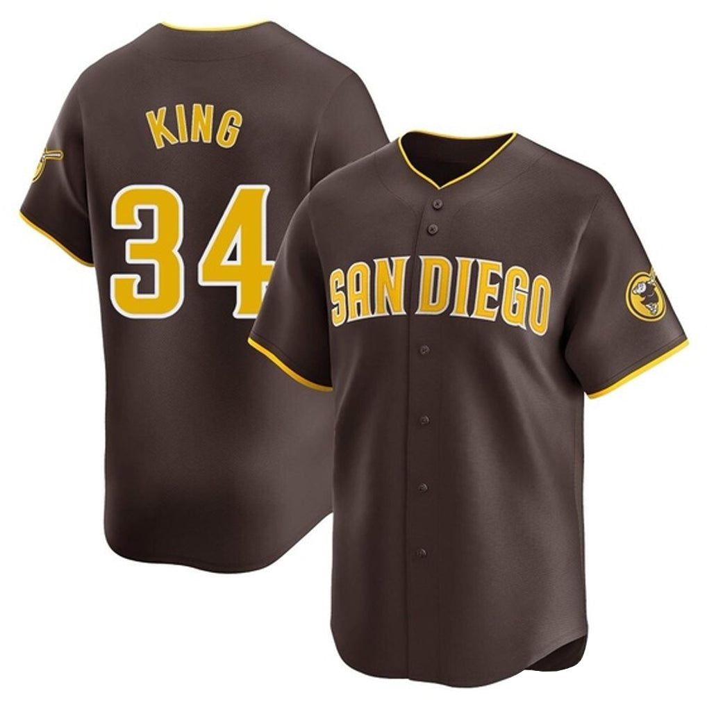 Davalo S.Diego Padres #34 Michael King Player Brown Home Limited Stitched Jerseys