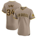 Davalo S.Diego Padres #34 Michael King Player Khaki Home Limited Elite Stitched Jerseys