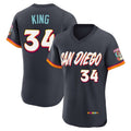 Davalo S.Diego Padres #34 Michael King Player Obsidian 2026 City Connect Home Limited Elite T-shirt Stitched Jerseys