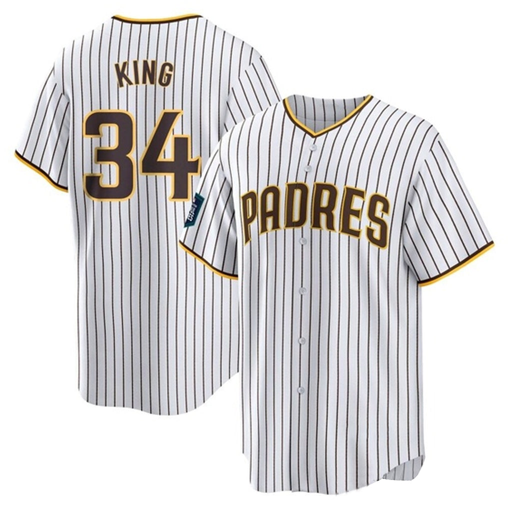 Davalo S.Diego Padres #34 Michael King Player White Home Game Stitched Jerseys
