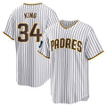 Davalo S.Diego Padres #34 Michael King Player White Home Game Stitched Jerseys