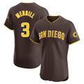 Davalo S.Diego Padres #3 Jackson Merrill Player Brown Home Limited Elite Stitched Jerseys