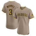 Davalo S.Diego Padres #3 Jackson Merrill Player Khaki Home Limited Elite Stitched Jerseys