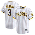 Davalo S.Diego Padres #3 Jackson Merrill Player White Home Limited Stitched Jerseys