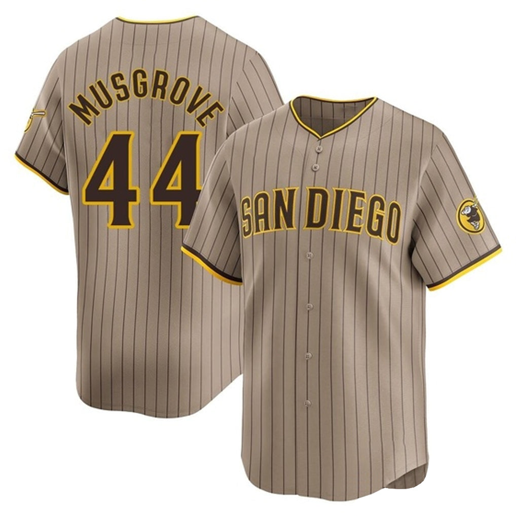 Davalo S.Diego Padres #44 Joe Musgrove Player Khaki Home Limited Stitched Jerseys