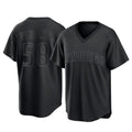 Davalo S.Diego Padres #58 Wandy Peralta Player Black Pitch Fashion Game T-shirt Stitched Jerseys