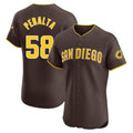 Davalo S.Diego Padres #58 Wandy Peralta Player Brown Home Limited Elite Stitched Jerseys