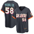 Davalo S.Diego Padres #58 Wandy Peralta Player Obsidian 2026 City Connect Home Limited T-shirt Stitched Jerseys