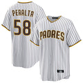 Davalo S.Diego Padres #58 Wandy Peralta Player White Home Game Stitched Jerseys