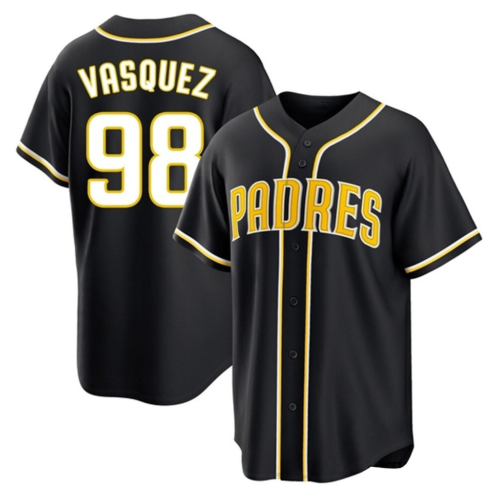 Davalo S.Diego Padres #98 Randy Vasquez Player Black 2026 Fashion Home Stitched Jerseys