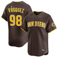 Davalo S.Diego Padres #98 Randy Vasquez Player Brown Home Limited Stitched Jerseys