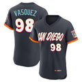 Davalo S.Diego Padres #98 Randy Vasquez Player Obsidian 2026 City Connect Home Limited Elite T-shirt Stitched Jerseys
