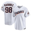 Davalo S.Diego Padres #98 Randy Vasquez Player White Cooperstown Collection Limited Home Stitched Jerseys