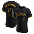Davalo S.Diego Padres #9 Jake Cronenworth Player Black Snake Skin City Home Limited Elite Stitched Jerseys