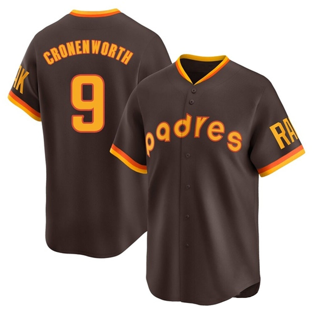 Davalo S.Diego Padres #9 Jake Cronenworth Player Brown Home Cooperstown Collection Replica Game Stitched Jerseys