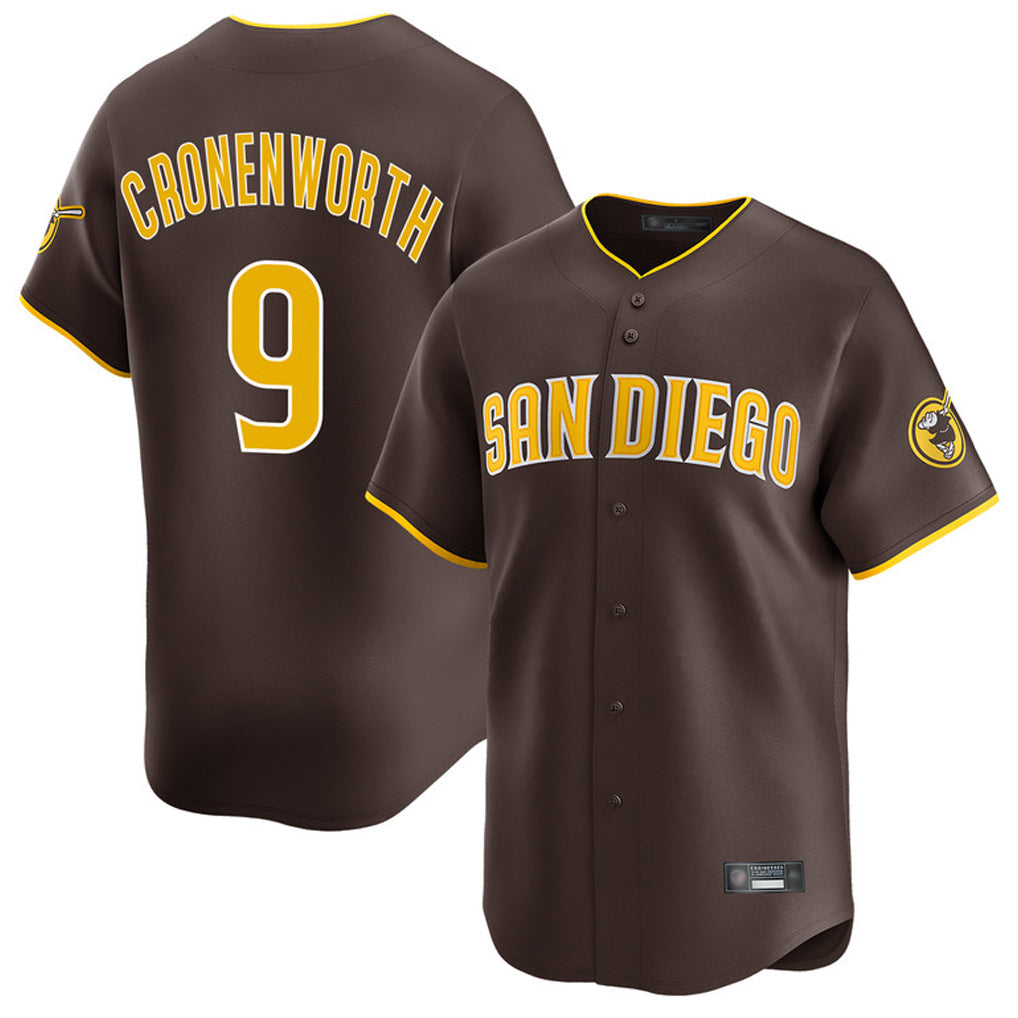 Davalo S.Diego Padres #9 Jake Cronenworth Player Brown Home Limited Stitched Jerseys