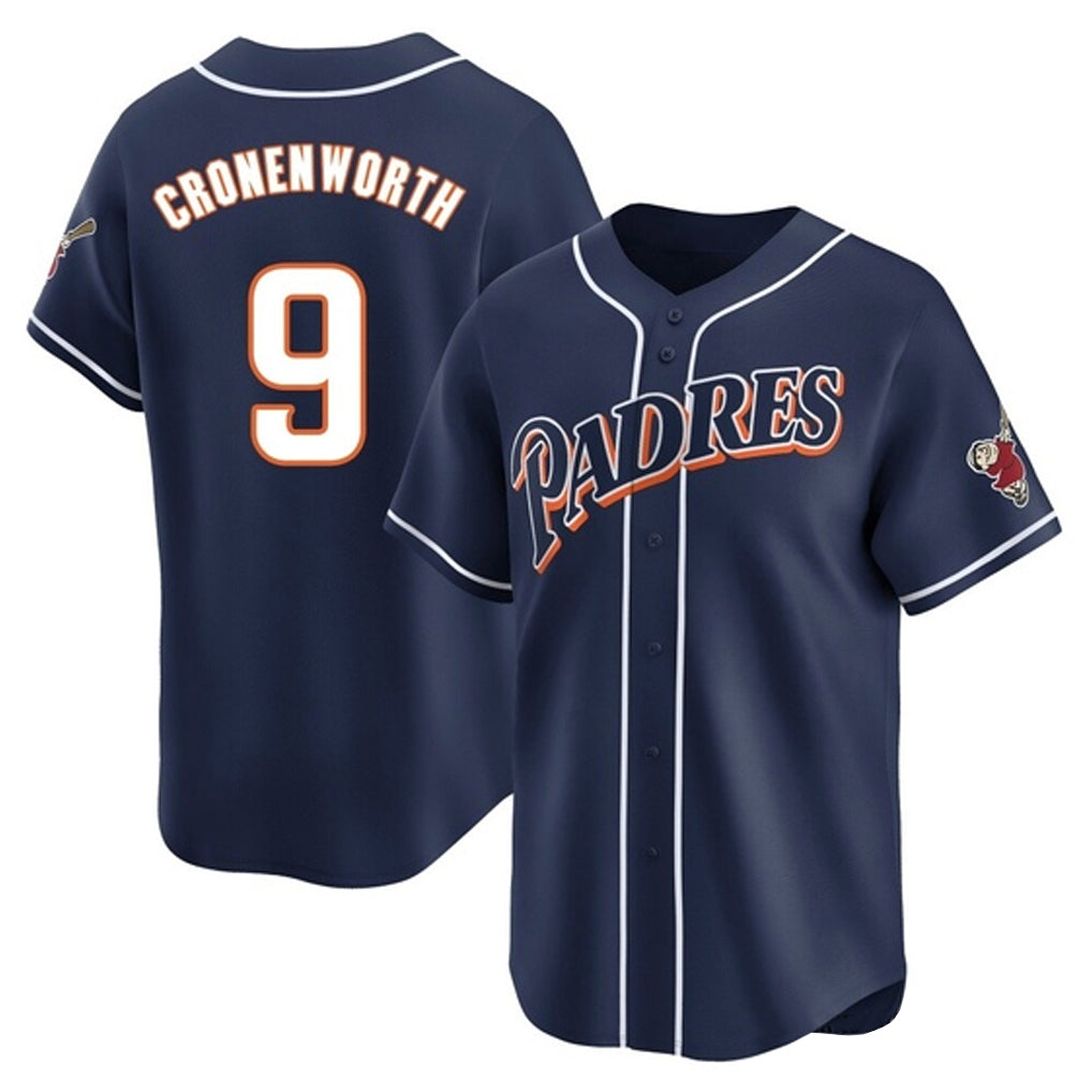 Davalo S.Diego Padres #9 Jake Cronenworth Player Navy Cooperstown Collection Limited Home Stitched Jerseys