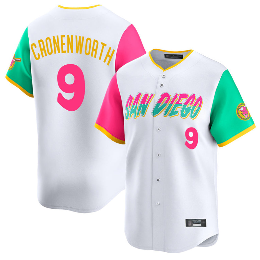 Davalo S.Diego Padres #9 Jake Cronenworth Player White City Connect Home Limited Stitched Jerseys