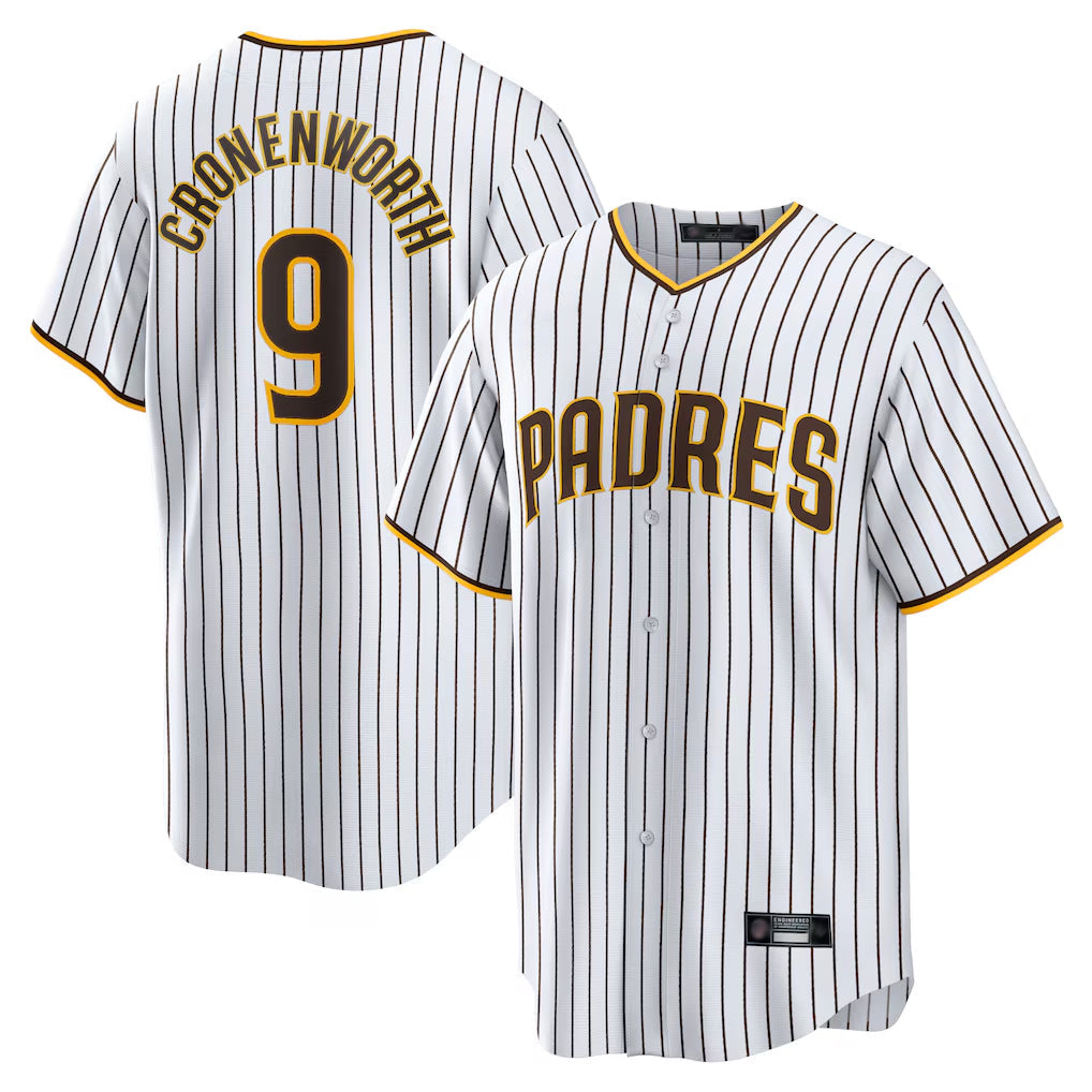 Davalo S.Diego Padres #9 Jake Cronenworth Player White Home Game Stitched Jerseys