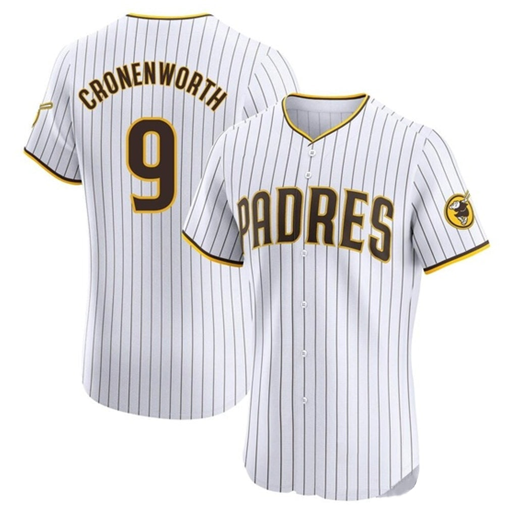 Davalo S.Diego Padres #9 Jake Cronenworth Player White Home Limited Elite Stitched Jerseys