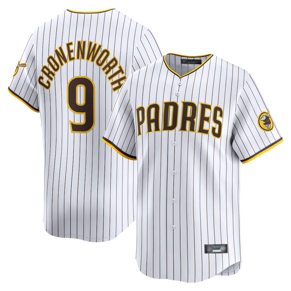 Davalo S.Diego Padres #9 Jake Cronenworth Player White Home Limited Stitched Jerseys