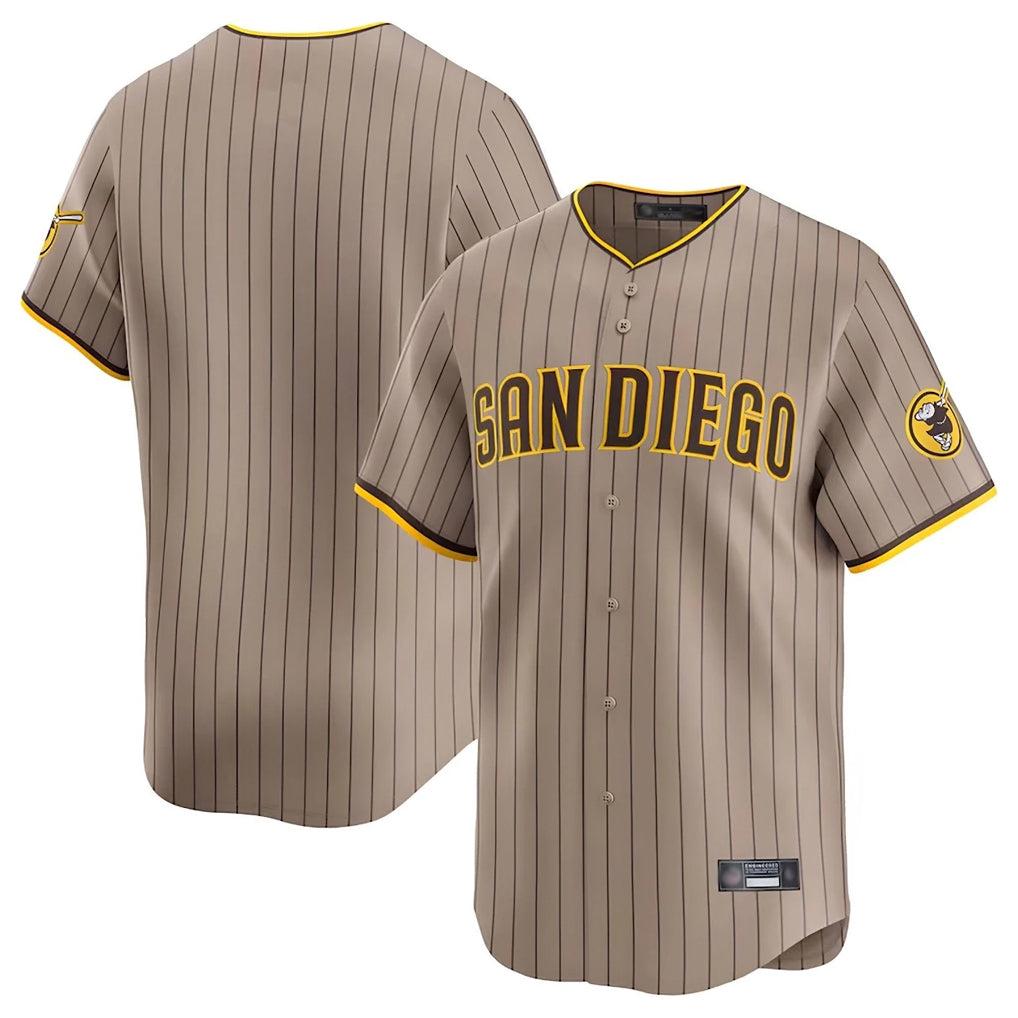 Davalo S.Diego Padres Blank Player Khaki Home Limited Stitched Jerseys