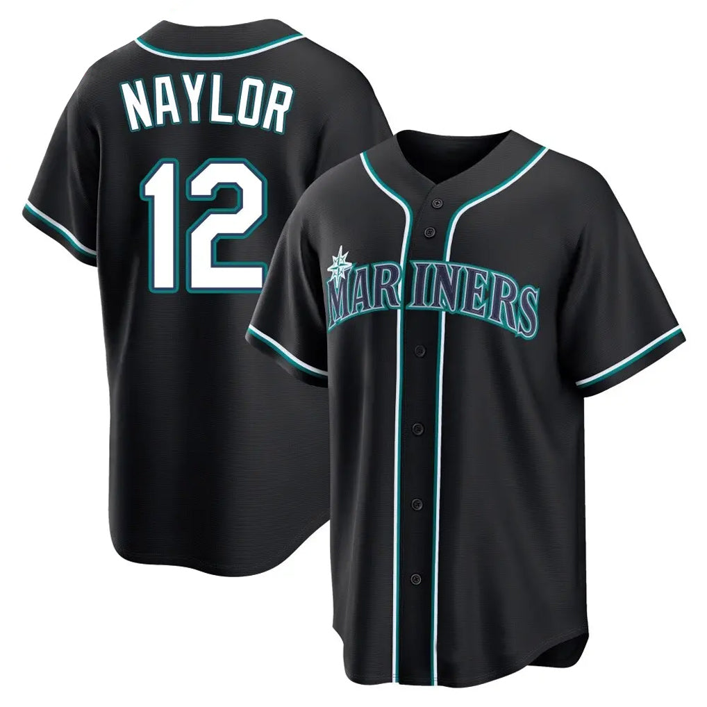 Davalo S.Mariners #12 Josh Naylor Player Black Fashion Home Limited Stitched Jerseys