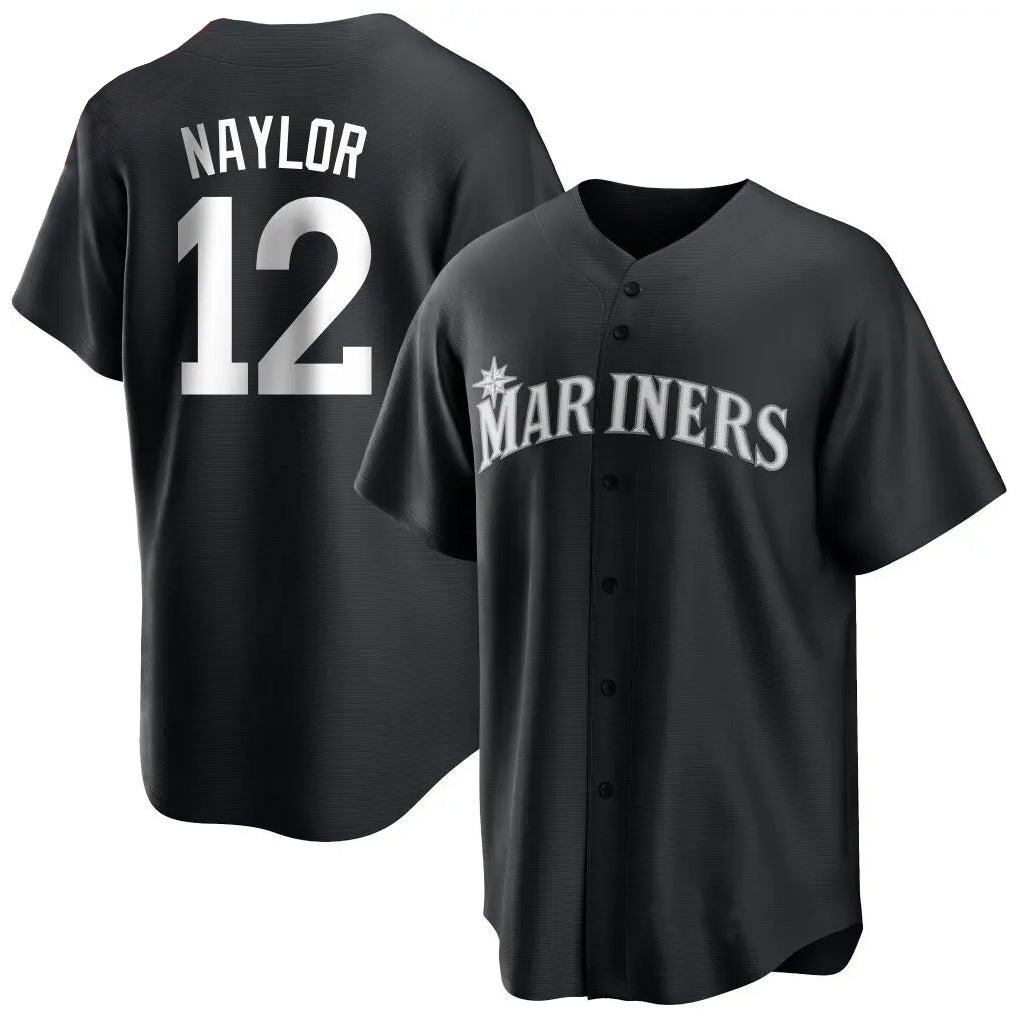 Davalo S.Mariners #12 Josh Naylor Player Black Home Limited Stitched Jerseys