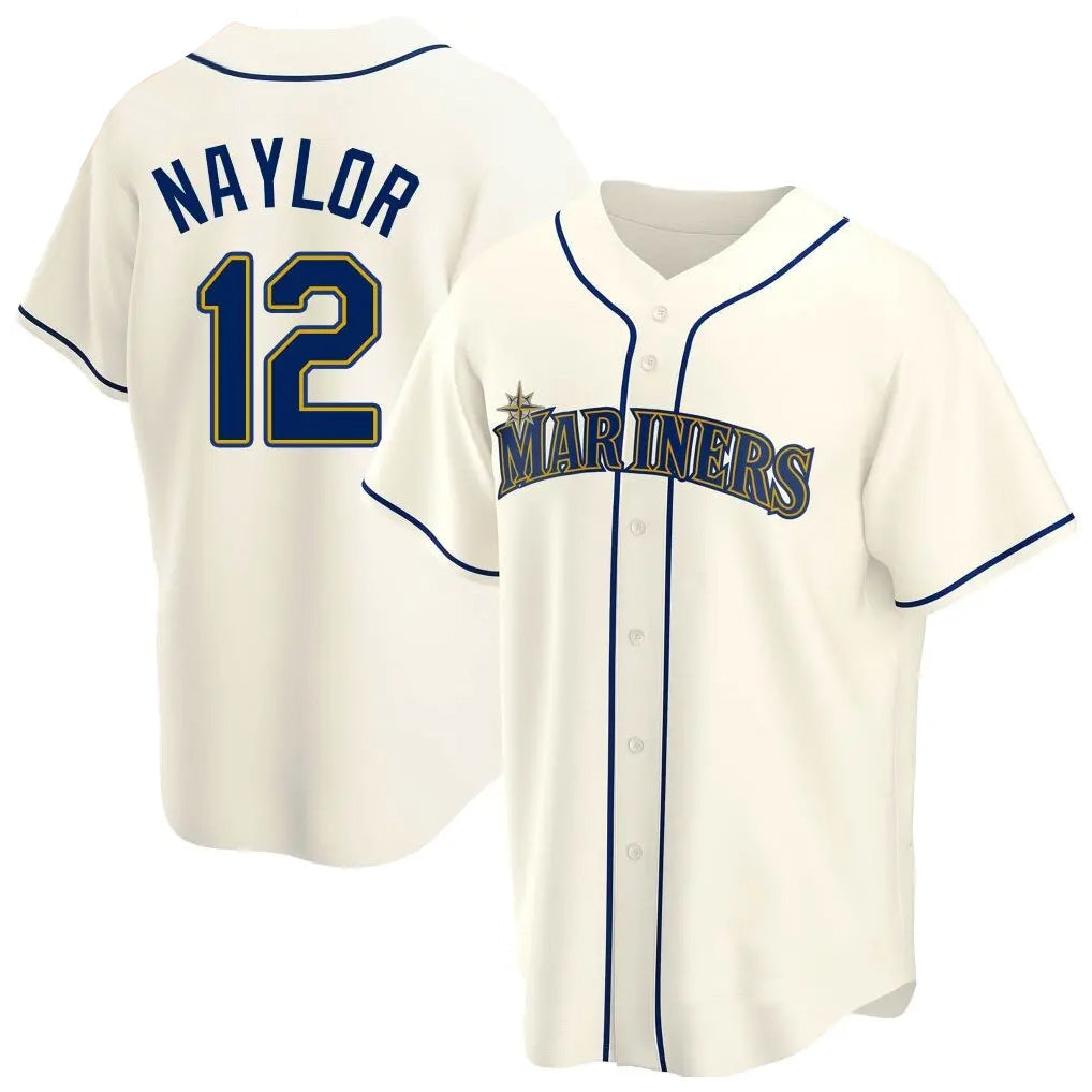 Davalo S.Mariners #12 Josh Naylor Player Cream Home Game Stitched Jerseys