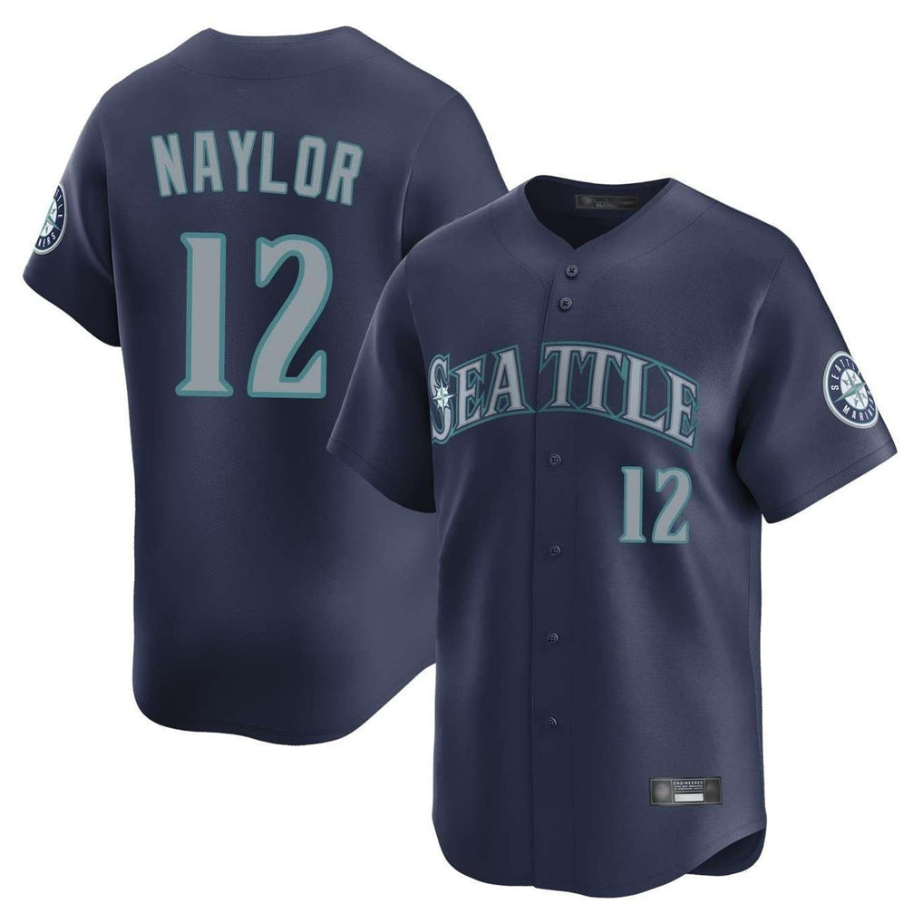 Davalo S.Mariners #12 Josh Naylor Player Navy Home Limited Stitched Jerseys