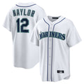 Davalo S.Mariners #12 Josh Naylor Player White Home Game Stitched Jerseys