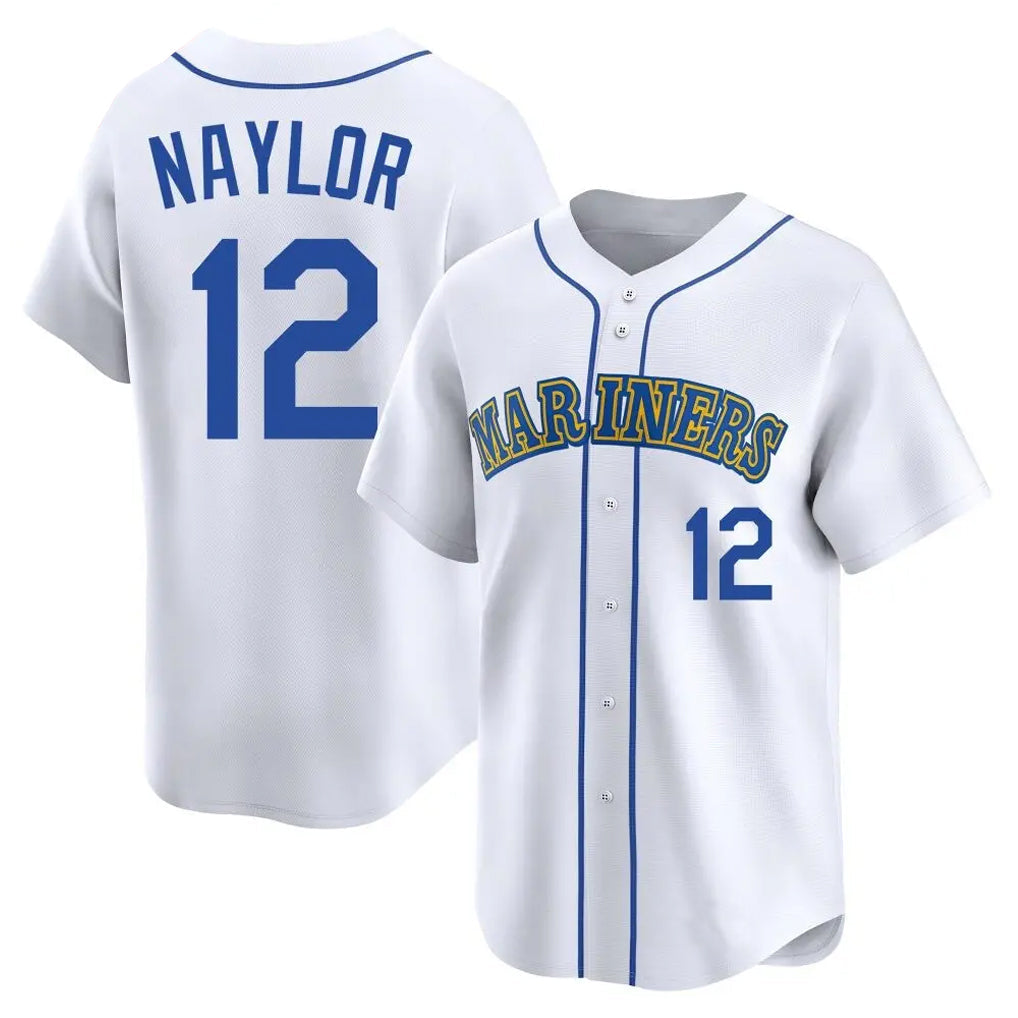 Davalo S.Mariners #12 Josh Naylor Player White Pitch Fashion Game Stitched Jerseys
