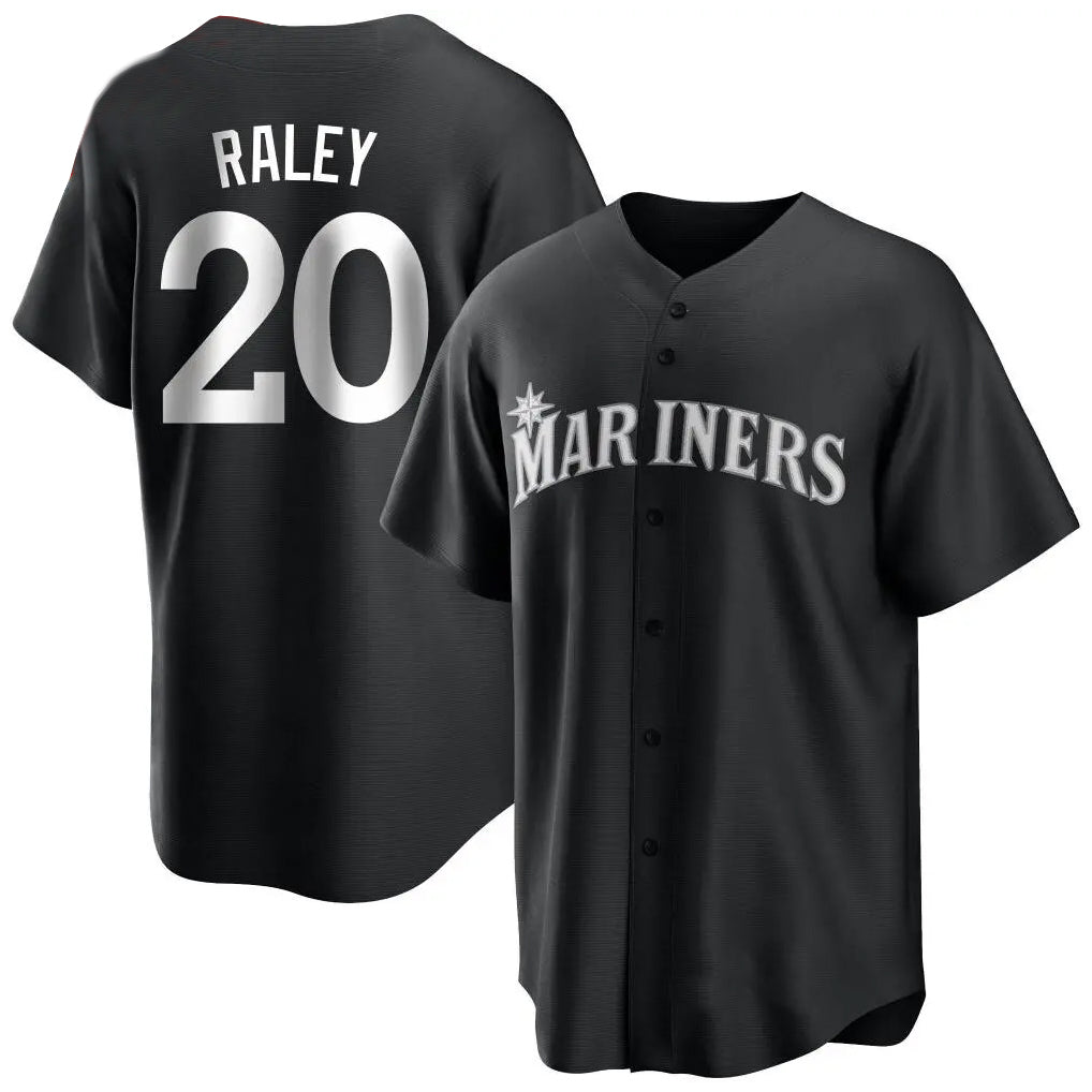 Davalo S.Mariners #20 Luke Raley Player Black Home Limited Stitched Jerseys