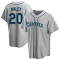 Davalo S.Mariners #20 Luke Raley Player Gray Home Game Stitched Jerseys