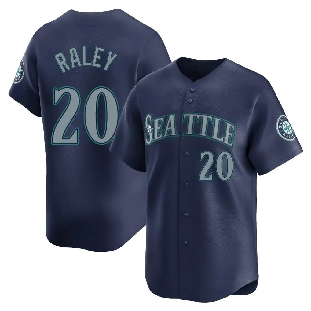 Davalo S.Mariners #20 Luke Raley Player Navy Home Limited Stitched Jerseys