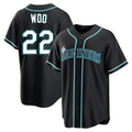 Davalo S.Mariners #22 Bryan Woo Player Black Fashion Home Limited Stitched Jerseys