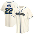 Davalo S.Mariners #22 Bryan Woo Player Cream Home Game Stitched Jerseys