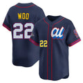 Davalo S.Mariners #22 Bryan Woo Player Navy American League All-Star Edition Limited Stitched Jerseys