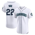 Davalo S.Mariners #22 Bryan Woo Player White Home Limited Elite Stitched Jerseys
