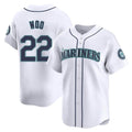 Davalo S.Mariners #22 Bryan Woo Player White Home Limited Stitched Jerseys