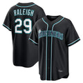 Davalo S.Mariners #29 Cal Raleigh Player Black Fashion Home Limited Stitched Jerseys