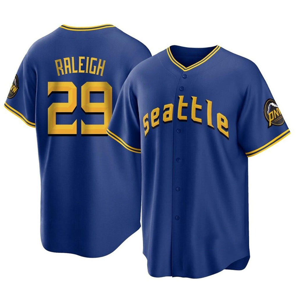Davalo S.Mariners #29 Cal Raleigh Player Royal City Connect Home Game Stitched Jerseys