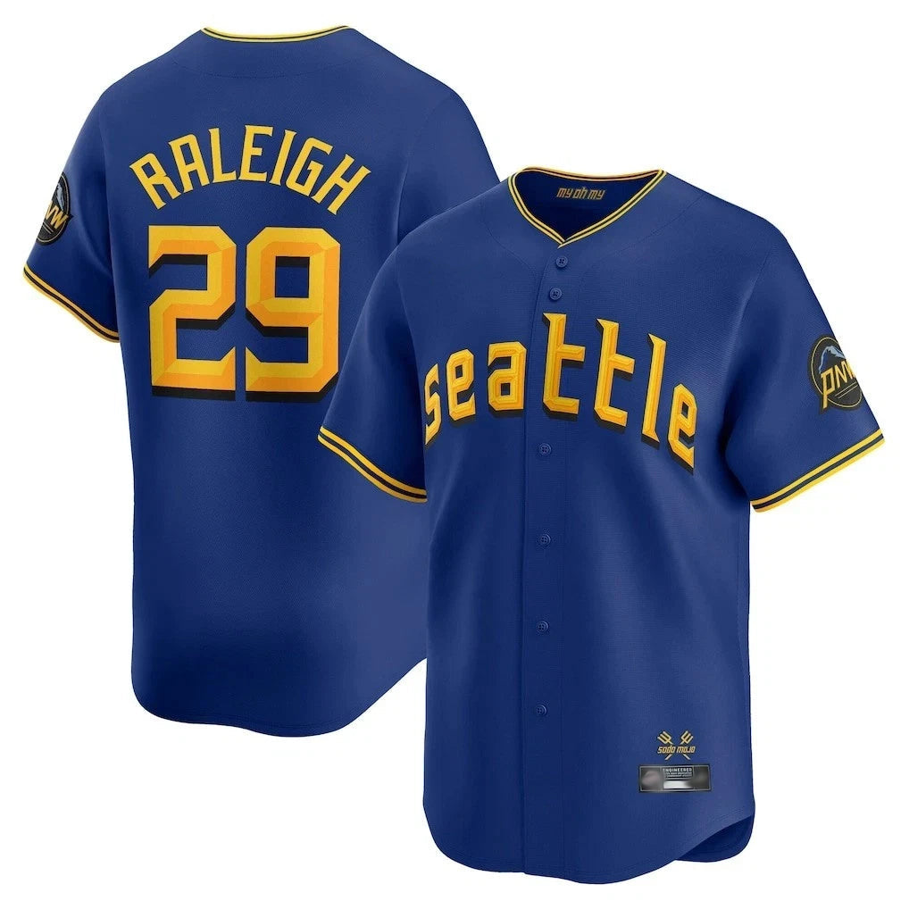 Davalo S.Mariners #29 Cal Raleigh Player Royal City Connect Home Limited Stitched Jerseys