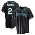Davalo S.Mariners #2 Cole Young Player Black Fashion Home Limited Stitched Jerseys
