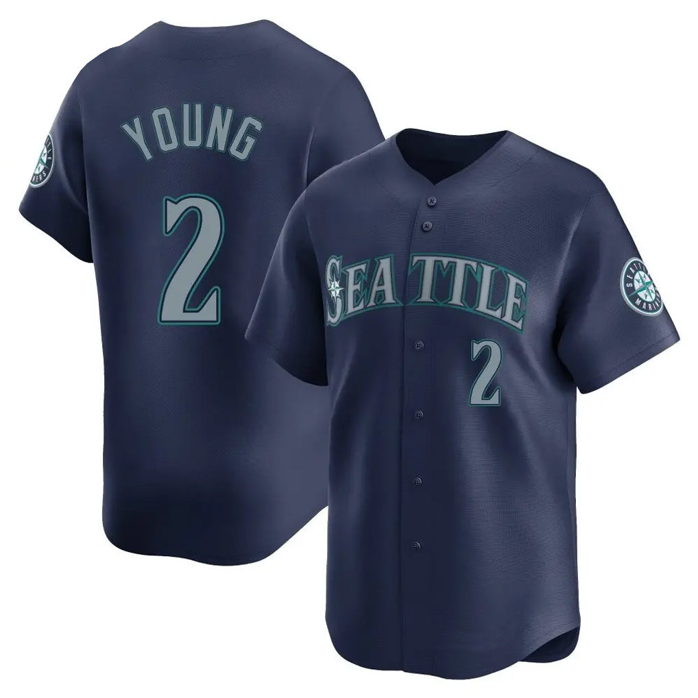 Davalo S.Mariners #2 Cole Young Player Navy Home Limited Stitched Jerseys