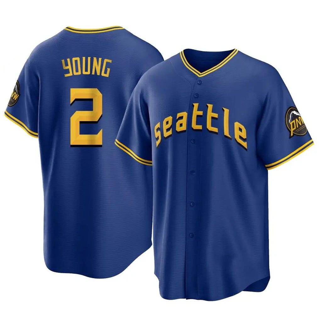 Davalo S.Mariners #2 Cole Young Player Royal City Connect Home Game Stitched Jerseys