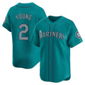 Davalo S.Mariners #2 Cole Young Player Teal Home Limited Stitched Jerseys