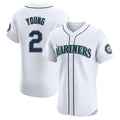 Davalo S.Mariners #2 Cole Young Player White Home Limited Elite Stitched Jerseys