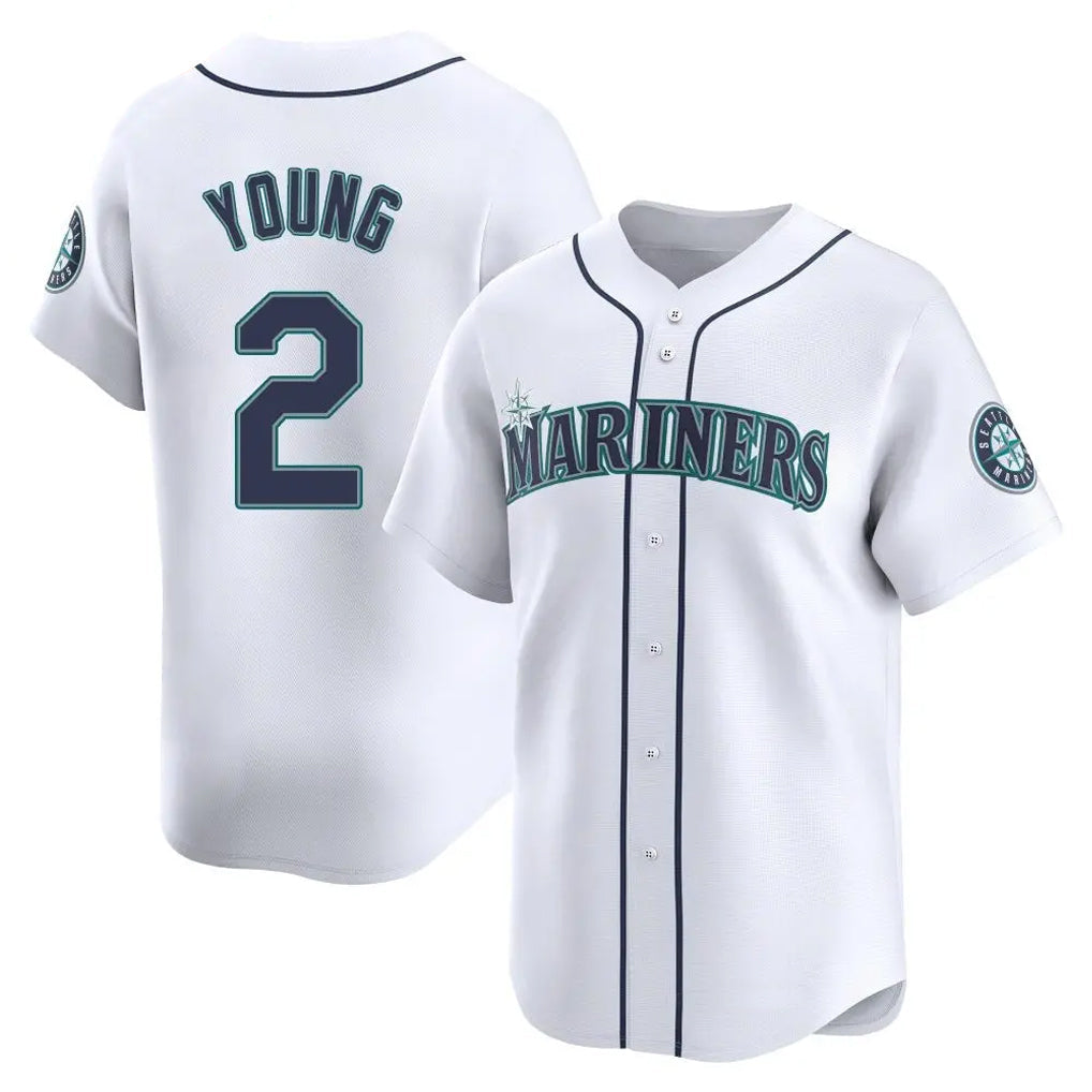 Davalo S.Mariners #2 Cole Young Player White Home Limited Stitched Jerseys
